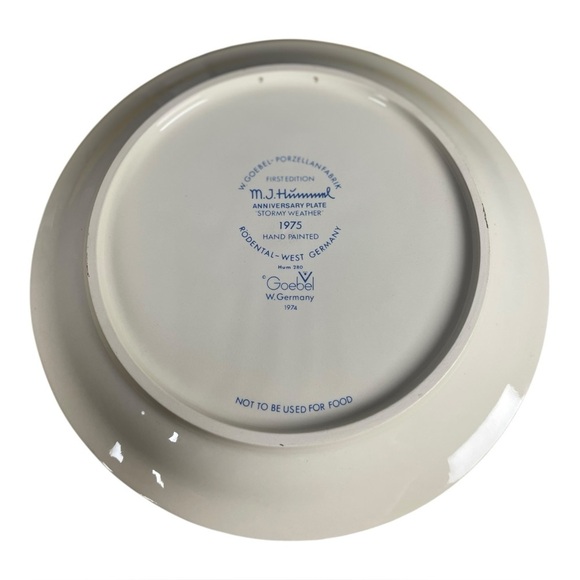 Vintage 1975 M.J. Hummel First Edition Anniversary Plate In Bas Relief - Picture 3 of 7